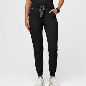 BRAND NEW FIGS HIGH WAISTED BLACK ZAMORA SCRUB PANTS SIZE MEDIUM